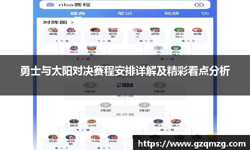 xc体育勇士与太阳对决赛程安排详解及精彩看点分析